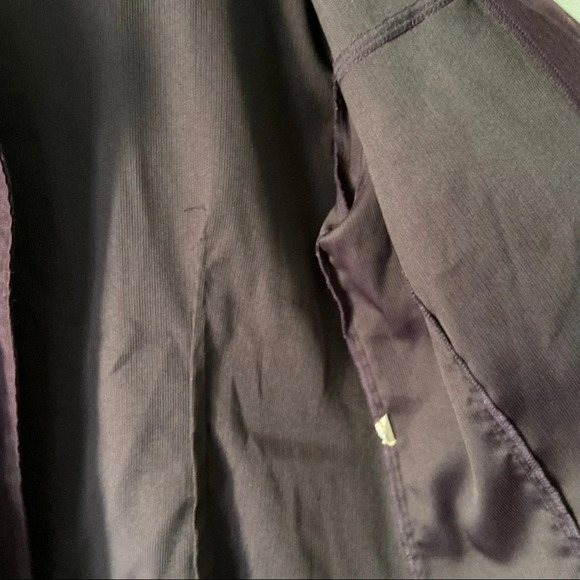 Shacket Retro Shirt Jacket Eggplant Ribbed Textured Button Up  Pockets XL Fall - Picture 7 of 10